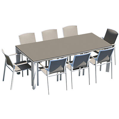 Westminster Madison Rectangular 8 Seater Garden Dining Set White Stone Westminster Madison Rectangular 8 Seater Garden Dining Set White Stone